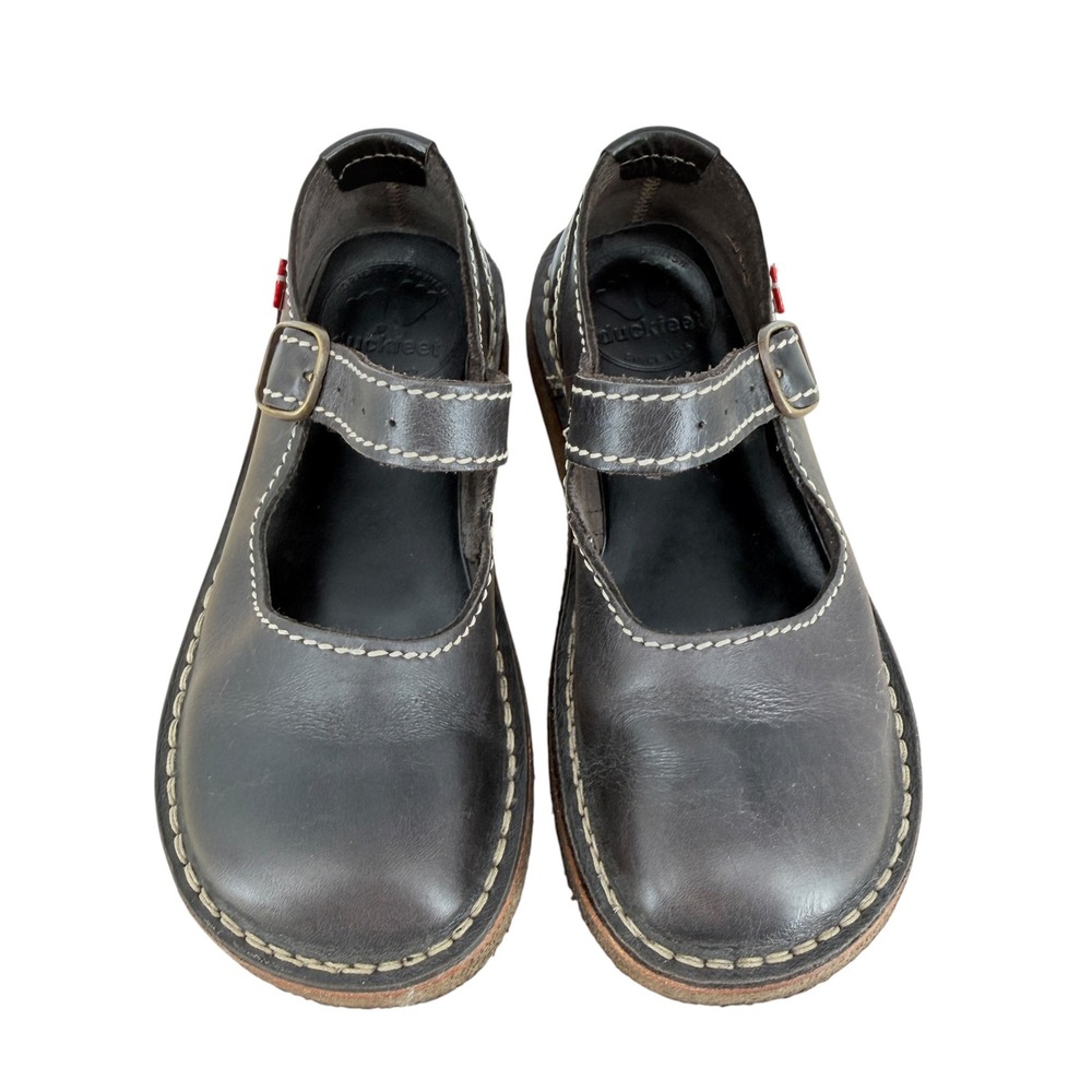Duckfeet Himmerland Brown Leather‎ Mary Jane Buckle Shoes Womens 37 EU US 6.5-7
